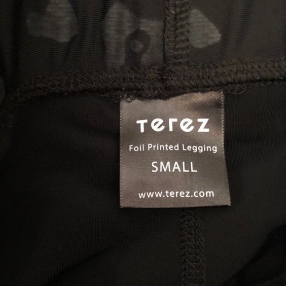 Terez Black Cheetah Foil UpLift Leggings size small - Picture 3 of 5